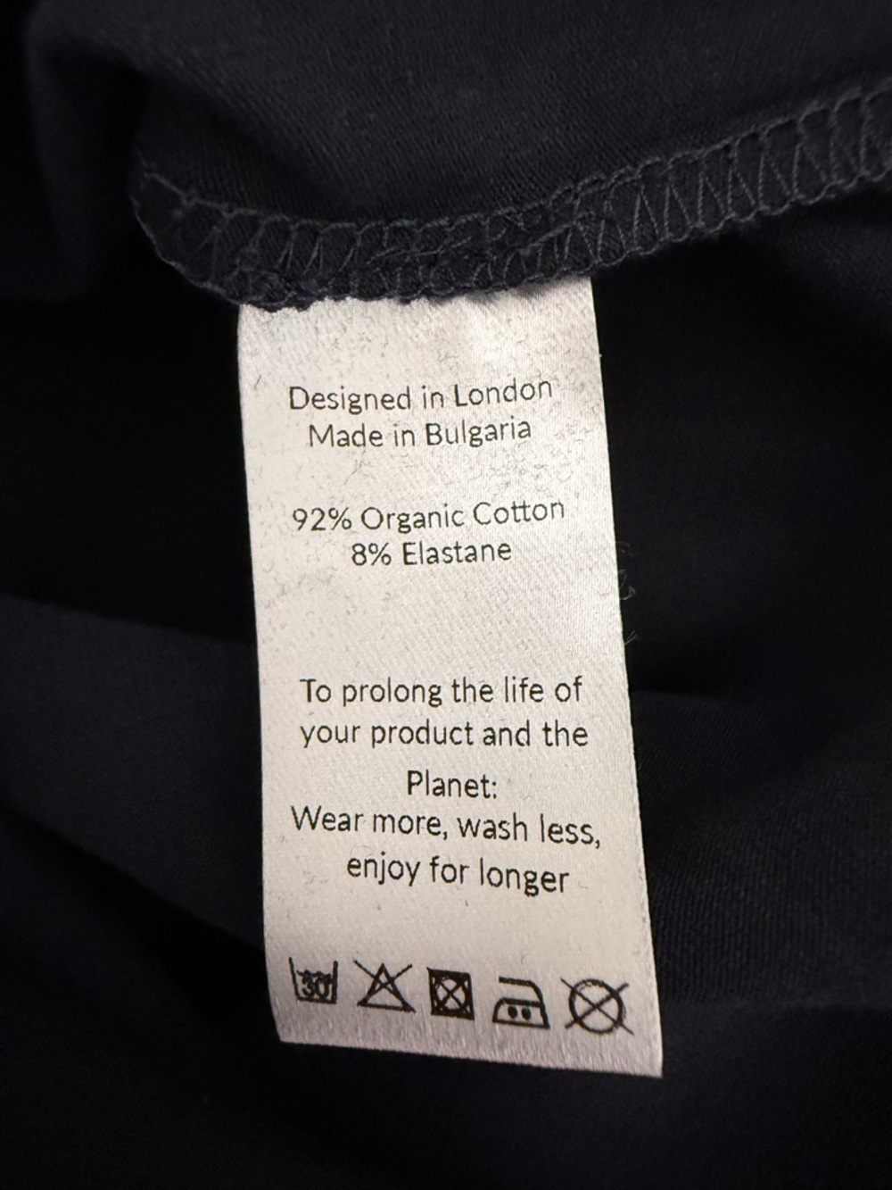 Saint + Sofia Easy Organic Cotton T-Shirt Midi Dress Blue Navy Size 6 - Picture 7 of 9